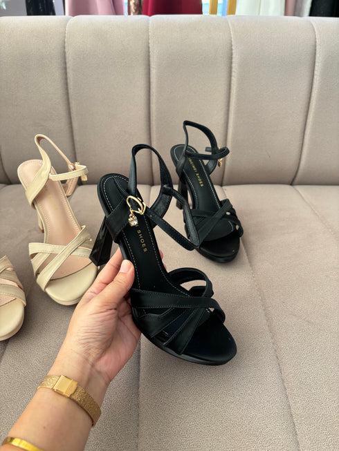 Women Elegant Open Toe Buckle Straps High Heels